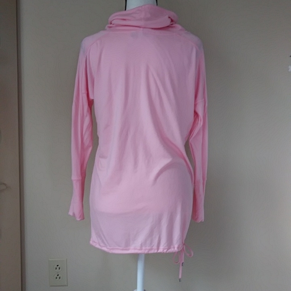 Cato Lyocell Cowl Neck Drawstring Kangaroo Pouch Top S Pink - Picture 7 of 15